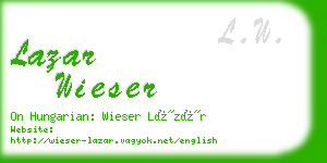 lazar wieser business card